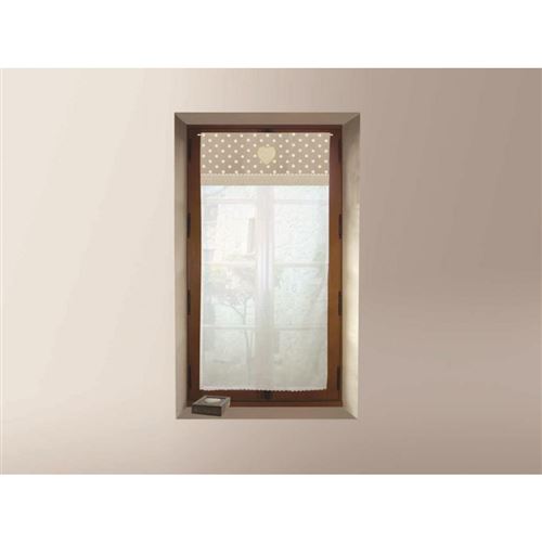 Brise bise brodé en coton 60x120 cm PASSION naturel, par Soleil d'ocre