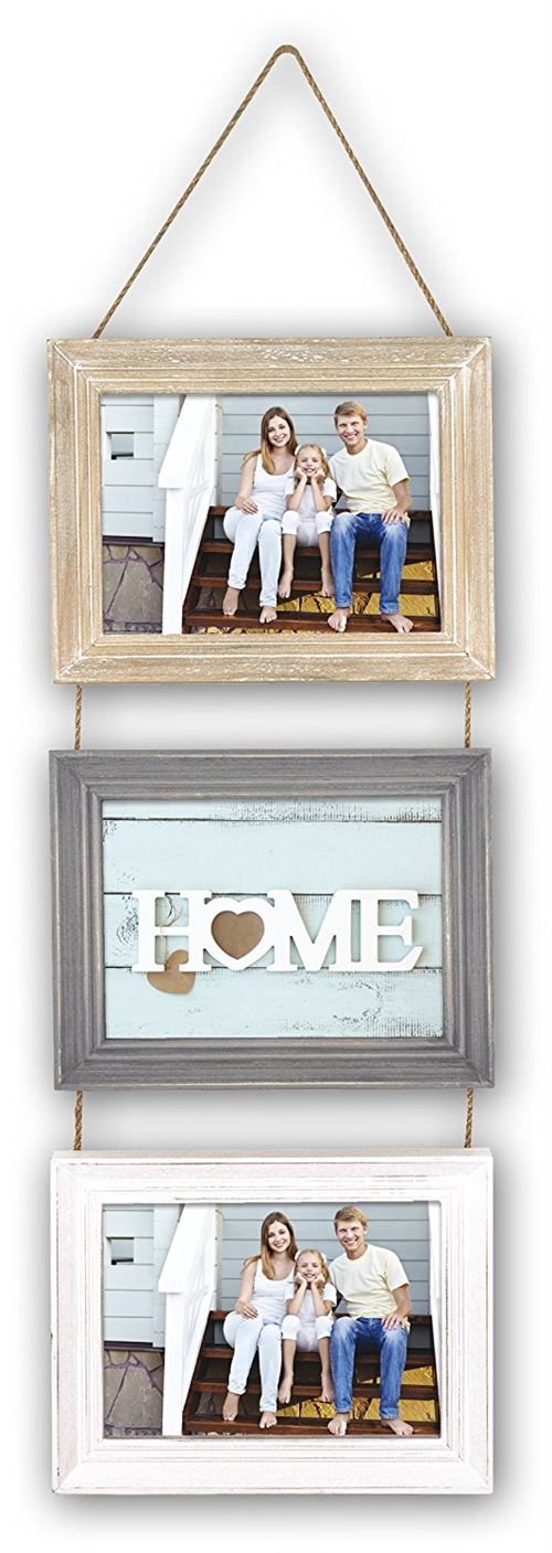 Zep TY3857 Lavigny Cadre Photo Bois Beige/Blanc/Gris 13 x 18 cm