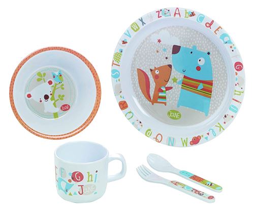 JANE Set Repas 5 Pièces Micro Ondes Blanc