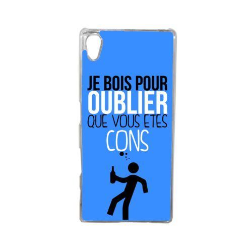 Coque je bois pour oublier que vous etes con 12 compatible sony xperia z5 transparent