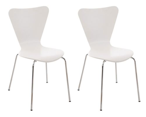 Lot de 2 chaises empilables Calisto , Blanc
