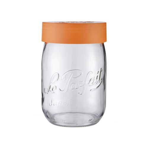 Bocal à vis 1 l orange - Le Parfait - Transparent - Verre