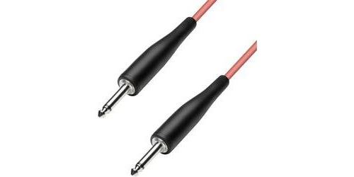 Câble instrument Paccs 2X J6.35mm 9M Rouge Câble jack rouge Jack 6,3 mm/jack 6,3 mm