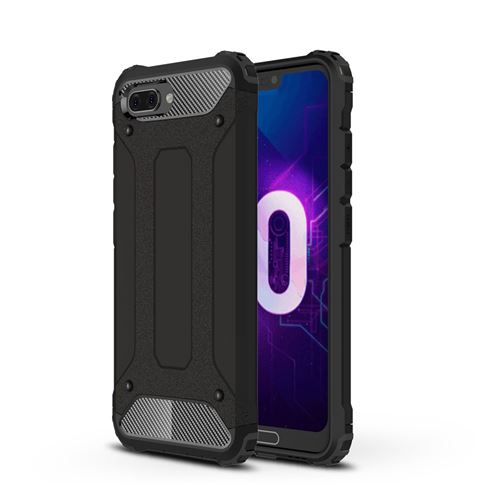 Coque en TPU hybride de garde d'armure noir pour votre Huawei Honor 10