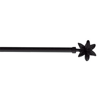 Tringle Déco Extensible "Fleurella" 80-110cm Noir - 1