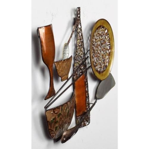 Décoration murale Vaisselle - Métal - L 52,07 x P 3,81 x H 37,47 cm