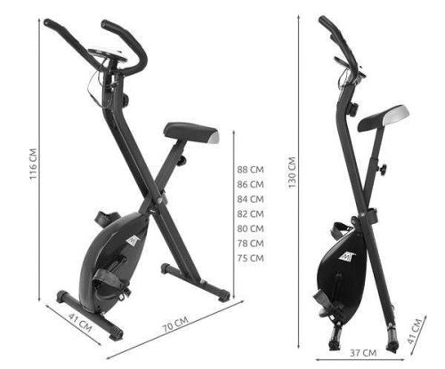 Velo d appartement pliable cardio pro avec fonction frequence cardique Velo de fitness Achat prix fnac