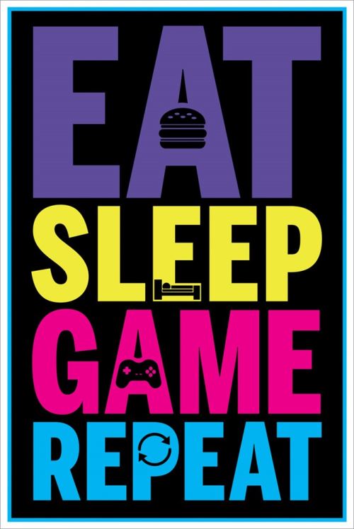 Maxi Poster 61 x 91,5 cm Eat, Sleep, Game, Repeat Gaming