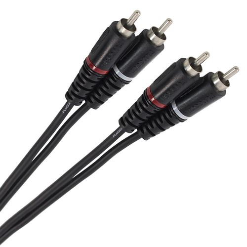 Plugger Câble Bretelle RCA mâle/mâle 0,60 m Noir