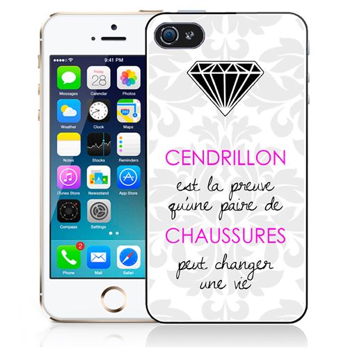 Coque pour iPhone 5C cendrillon citation