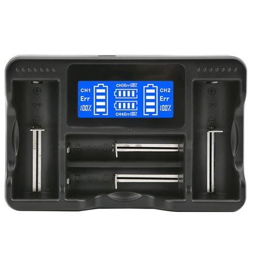 Chargeur de Batterie à Quatre Fentes pour Ni-Mh Ni-Cd Aa Aaa Li-Ion Lifepo4 Imr 18650 26650 14500 Seivi