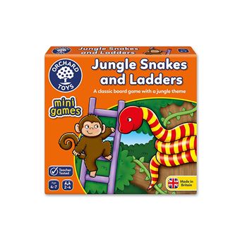Philos 3095 - Jeu De Dés Et Serpents - Mini Jeu De Voyage 15x15 Cm - 2 à 4 Joueurs - En Bois