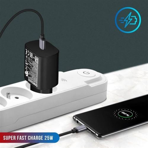 Chargeur secteur USB Type C 25W Fast Charge Original Samsung Noir - Chargeur  pour téléphone mobile - Achat & prix