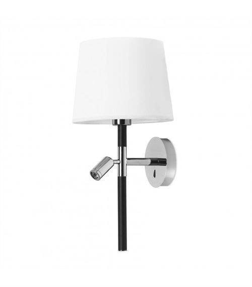 Applique deluxe 1 x e27 60w , 1 x led 2.2w chrome