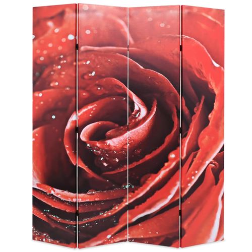 vidaXL Cloison de séparation pliable 160 x 170 cm Rose rouge