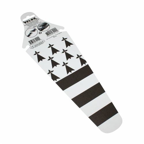 Garde boue route-vtt clipsable ar velox colori bretagne noir-blanc clipsable sous la selle (vendu a l unite)