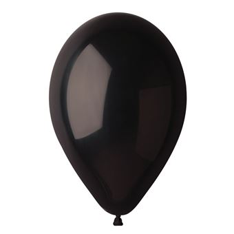 50 ballons latex noirs ébène biodégradable 30 - gemar 111408 - 1