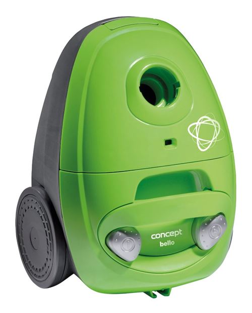 CONCEPT électroménager VP8351 Aspirateur avec sac « BELLO », puissance 700 W, compact, vert, filtre HEPA 10, brosse ECO et suceur