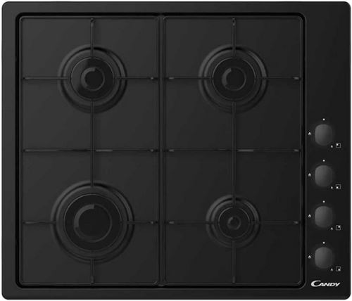 Table De Cuisson Gaz 60Cm 4 Feux Noir Candy Chw6Lbb