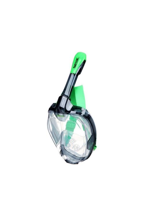 SEAC Masque de plongée intégral Unica - Taille S/M - Noir et vert