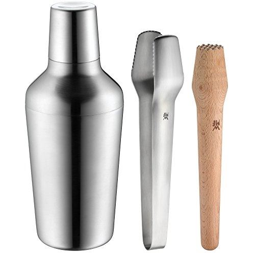Wmf 636836030 bar set de 5 pièces matriochka cromargan inoxydable hêtre cadeau passe au lave-vaisselle, acier inoxydable, transp