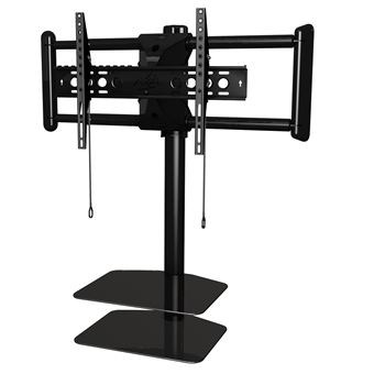 Support Mural Tv D Angle Avec Tablette Support Tv Mural D Angle Pour Ecrans Jusqu A 70 Orientable Et Inclinable 2 Etageres En Verre Avf Supports Muraux Achat Prix Fnac