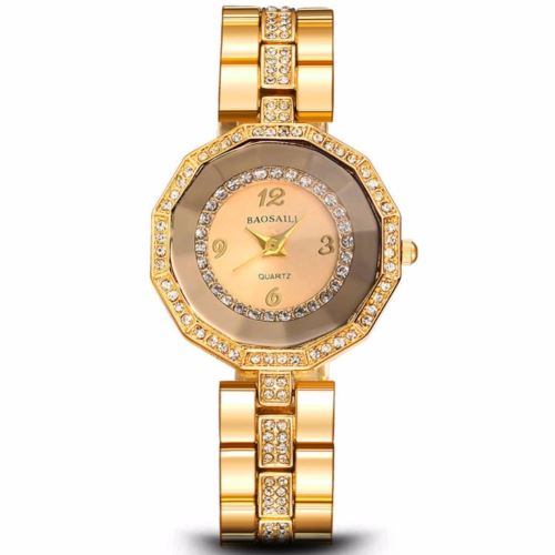 Montre Femme Quartz Alliage Rhinestone Doré