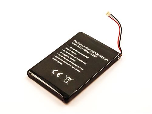 Batterie compatible Garmin Nüvi 2757LM, 2797LMT, Li-ion, 3,7V, 1500mAh, 5,6Wh