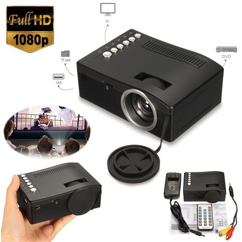 LED Vidéo Projecteur WiFi 1080P Projecteur Portable 400lm Pour Multimédia Maison Cinéma