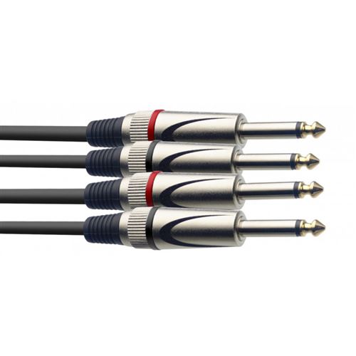 Stagg STC3P - Câble bretelle, jack/jack (m/m), 3 m