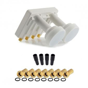 Globo Opticum LMQP-04H-AH - Blokkeringsconverter voor zacht geluid - viervoudig monoblock LNB - 1