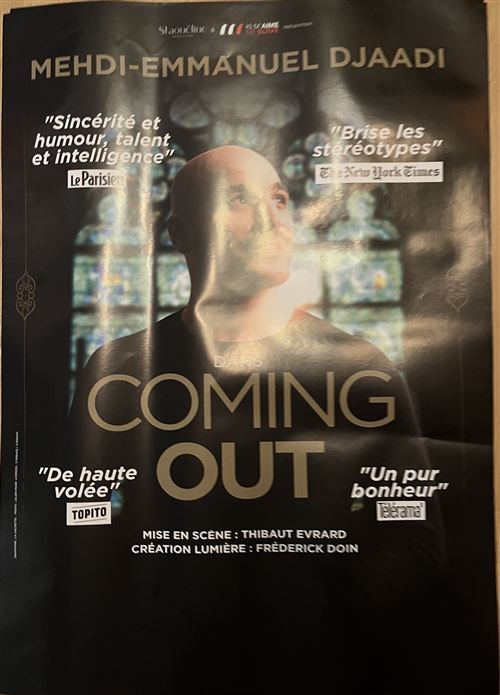 Affiche - Mehdi-Emmanuel DJAADI - Coming Out - 40x60cm