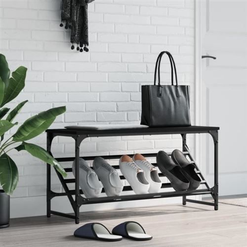 Vidaxl Noir Étagère À Chaussures - Image 3