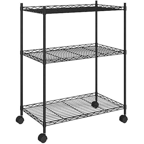 Non Communiqué Noir Étagère De Rangement - Vidaxl - 3 Étagères - 60 X 35 X 81 Cm - Charge Max 150 Kg - Image 1