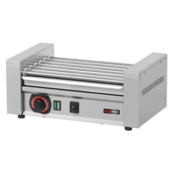 Machine à Hot Dog Wiltec - 650W - 4 Pics Chauffants + Bocal à Vapeur - 475x290x380mm