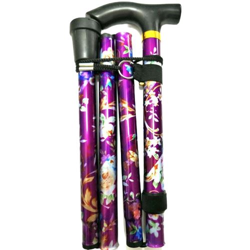 Baton de Marche Pliable FONGWAN Bâton de randonnée Ultra-légers pour Marche Nordique, Alpinisme, Voyage - Violet