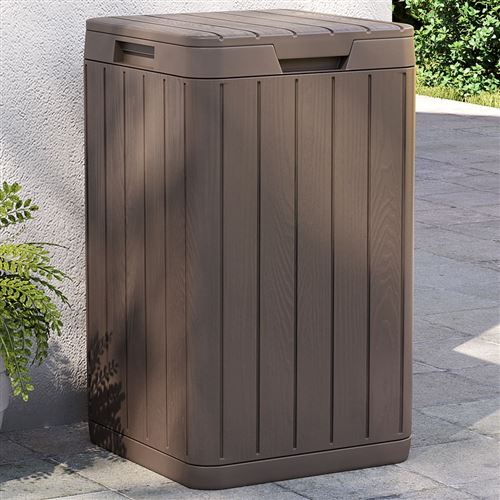 vidaXL Tuinafvalbak 38x38x65 cm polypropeen bruin364226