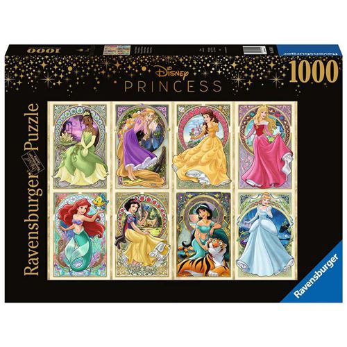 Puzzle 1000 Pièces - Ravensburger - Disney Princesses Art Nouveau Multicolore