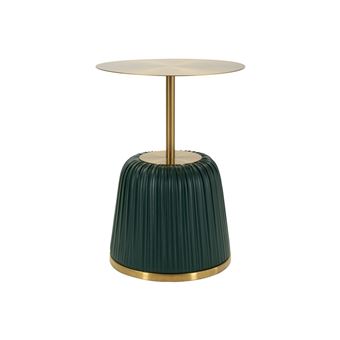 Table d'Appoint Design "Egle" 55cm Vert & Or - 1