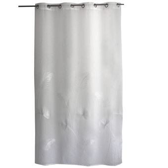Voilage Blanc Enjoy Home - 240x240 Cm - 12 œillets Argentés - 100% Polyester - Neuf