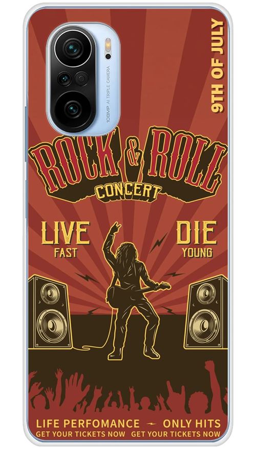Coque en silicone imprimée compatible Xiaomi Poco F3 Poco F3 Pro Rock and roll