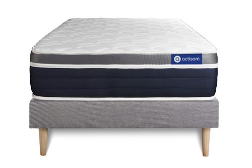 Matelas + sommier 90x190 latex et m&eacute;moire de forme ACTISOM - Actilatex confort