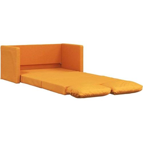 vidaXL Canapé-lit 2 en 1 jaune foncé 112x174x55 cm tissu