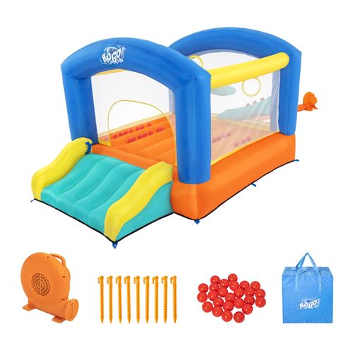 Trampoline gonflable à air constant leap & play, 289 x 213 x 173 cm Bestway 53427