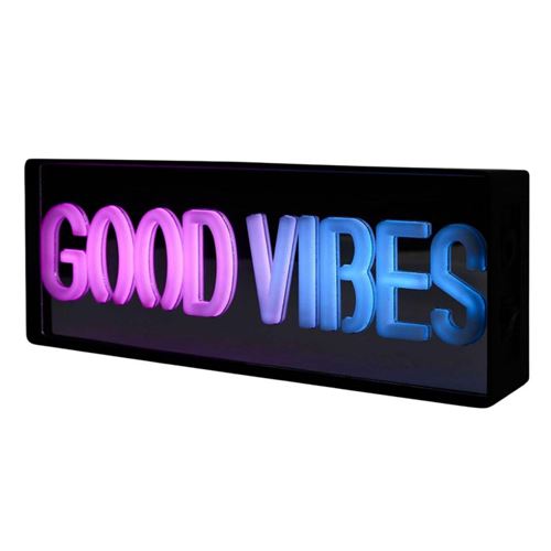 Non Communiqué Multicolore Lampe Led Effet Néon "Good Vibes" 22Cm