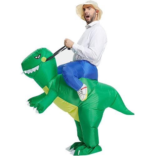 Paris Prix Déguisement Gonflable Enfant Dinosaure 150cm Vert pas cher 