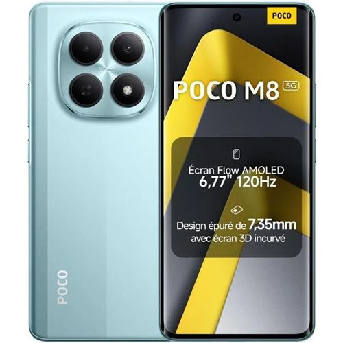 Teléfono Inteligente POCO M8 5G Versión Global, 12GB+512GB, Snapdragon 6 Gen 3, Pantalla AMOLED de 6.77 Pulgadas, Cámara de 50MP, Batería de 5520mAh, 45W, Teléfono Móvil POCO