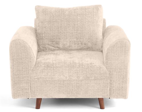 Lisa Design Beige Fauteuil Rune En Velours - Image 2