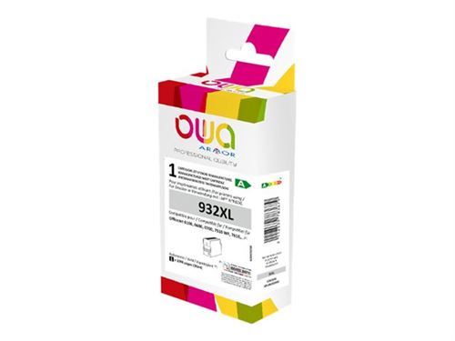 OWA - 30 ml - zwart - compatibel - gereviseerd - inktcartridge (alternatief voor: HP 932XL) - voor HP Officejet 6100, 6600 H711a, 6700, 7110, 7510, 7610, 7612