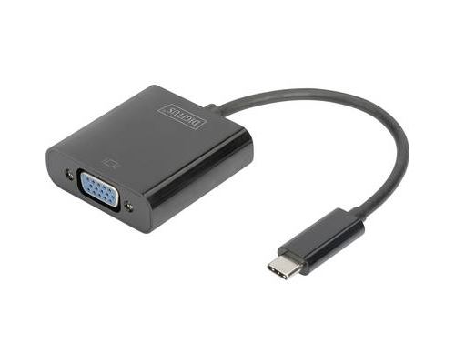 Digitus DA-70853 USB / VGA Adaptateur [1x USB-C™ mâle - 1x VGA femelle] noir 15.00 cm